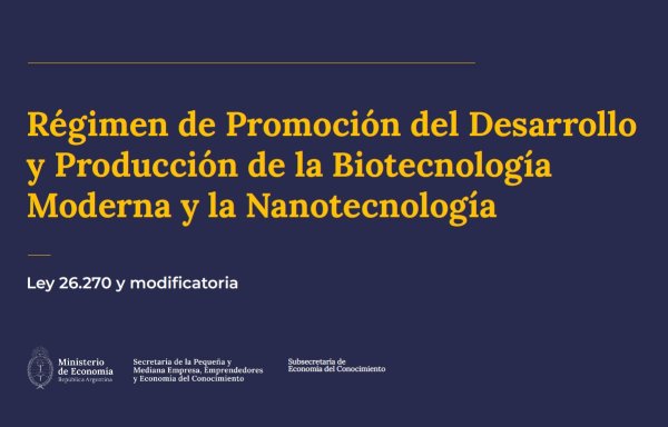 Convocatoria 2026 | Régimen de Promoción para proyectos de Biotecnología Moderna y Nanotecnología